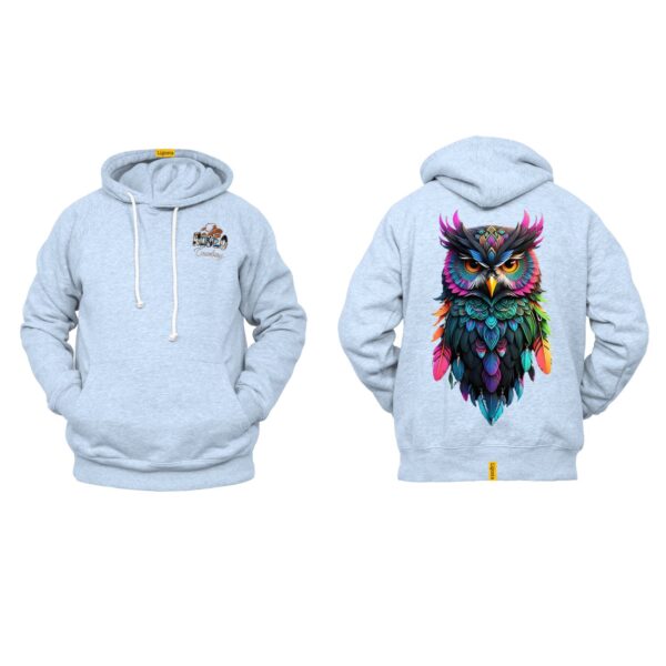 Ligosta Cowboy, Western Spirit Collection Hoodie, Unisex Hoodie with Vibrant Owl Art, Perfect for a Bold and Colorful Western Look 049 - Image 6