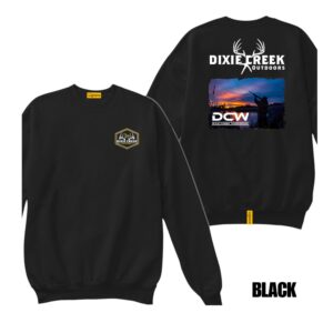 Ligosta Dixie Creek, Wildlife Collection Sweatshirt, Unisex Sweatshirt Featuring Waterfowl Sunset Scene, Perfect For Hunters 021