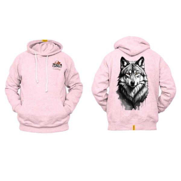Ligosta Cowboy, Midnight Wolf Collection Hoodie, Unisex Hoodie Featuring Intense Wolf Portrait, Wildlife Enthusiasts And Bold Style 082 - Image 4