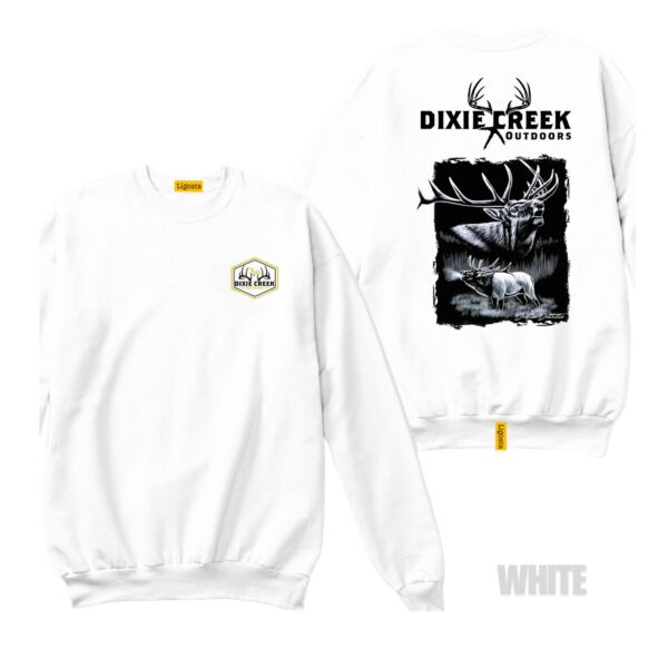 Ligosta Dixie Creek, Wildlife Collection Sweatshirt, Unisex Sweatshirt Featuring Elk Design, Perfect For Outdoor Enthusiasts 013 - Image 3