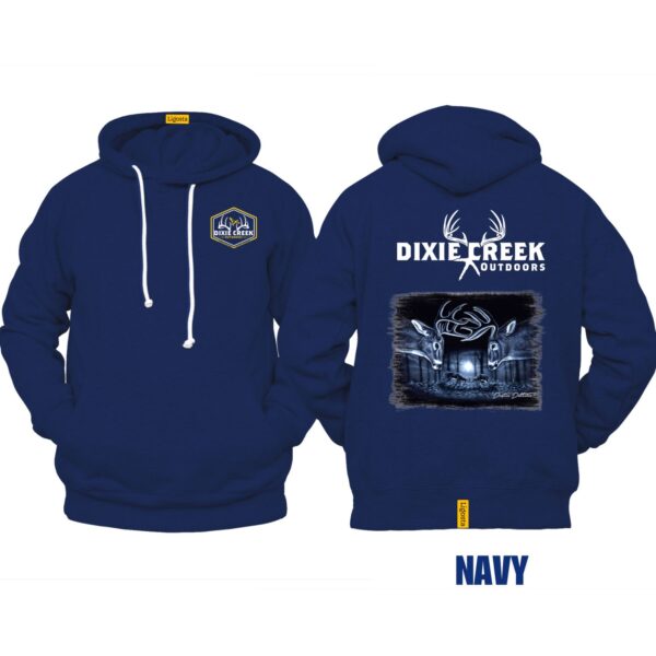 Ligosta Dixie Creek, Outdoor Wildlife Collection Hoodie, Unisex Hoodie Featuring Ghostly Deer Design, Perfect For Nocturnal Hunting Fans6 - Image 2