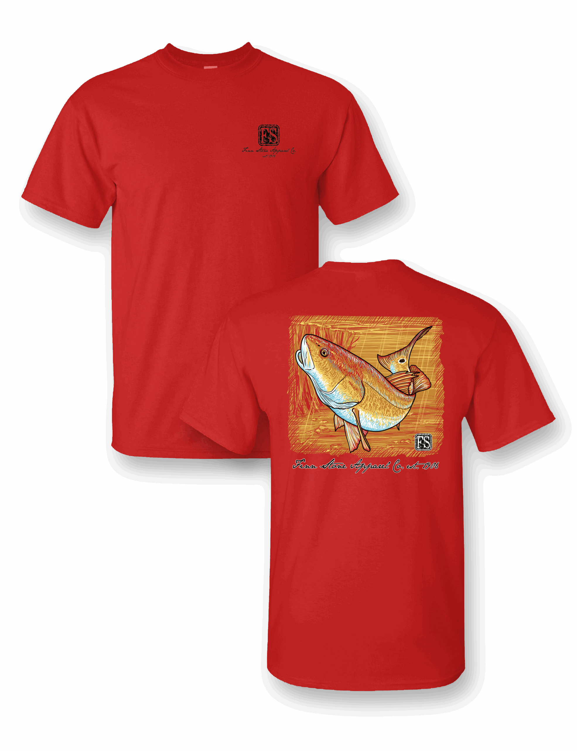 Saltwater Expedition Tshirt, Majestic Marlin Ocean Print, Finn Stone Apparel Fashion, Perfect For Sport Fishermen, Menswear