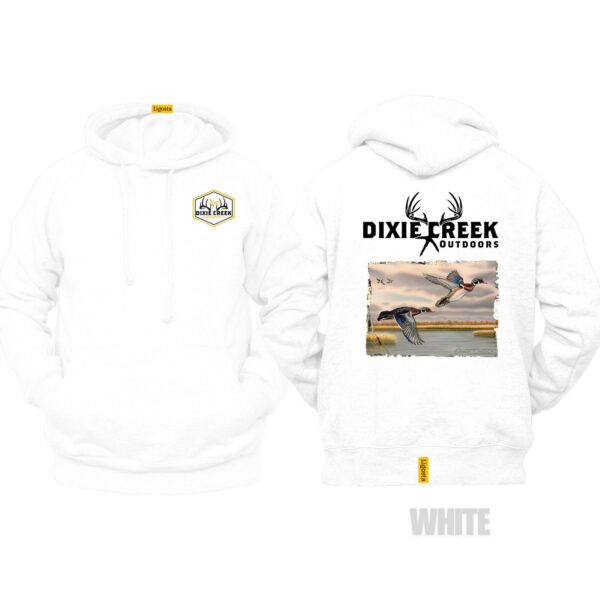 Ligosta Dixie Creek, Wildlife Collection Hoodie, Unisex Hoodie Featuring Flying Wood Ducks, Perfect For Waterfowl Hunters 026 - Image 3