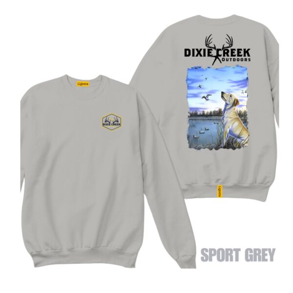 Ligosta Dixie Creek, Wildlife Collection Sweatshirt, Unisex Sweatshirt Featuring Yellow Lab Design, Perfect For Waterfowl Hunters 029 - Image 5