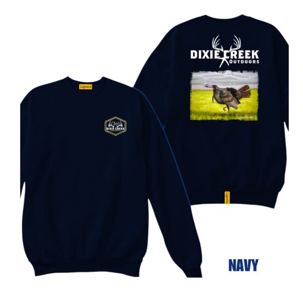 Ligosta Dixie Creek, Outdoor Wildlife Collection Sweatshirt, Unisex Sweatshirt Featuring Wild Turkey Design, Turkey Hunting Fans 007 - Image 2