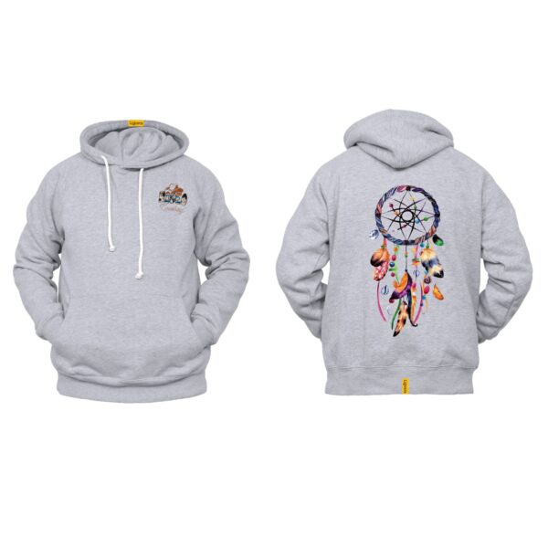 Ligosta Cowboy, Gemstone Dreamcatcher Collection Hoodie, Unisex Hoodie Featuring Colorful Feather and Bead Design, Tribal Vibe Apparel 042 - Image 2