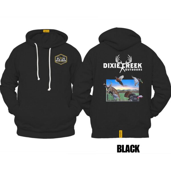 Ligosta Dixie Creek, Outdoor Wildlife Collection Hoodie, Unisex Hoodie Featuring Multi-Species Design, Hunting And Wildlife Fans 011
