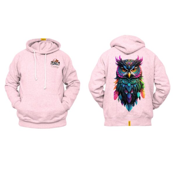 Ligosta Cowboy, Western Spirit Collection Hoodie, Unisex Hoodie with Vibrant Owl Art, Perfect for a Bold and Colorful Western Look 049 - Image 4