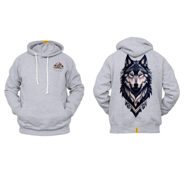 Ligosta Cowboy, Western Spirit Collection Hoodie, Unisex Hoodie Featuring Intense Wolf Design, Perfect for a Bold and Wild Western Look 051 - Image 2