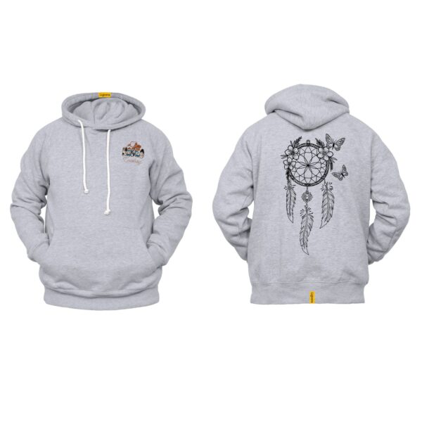Ligosta Cowboy, Butterfly Harmony Collection Hoodie, Unisex Hoodie With Floral Dreamcatcher And Butterfly Design, Boho Lovers 031 - Image 2