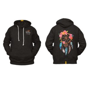 Ligosta Cowboy, Dreamcatcher Collection Hoodie, Unisex Hoodie Featuring Floral Dreamcatcher Art, Perfect For Bohemian Spirit  098