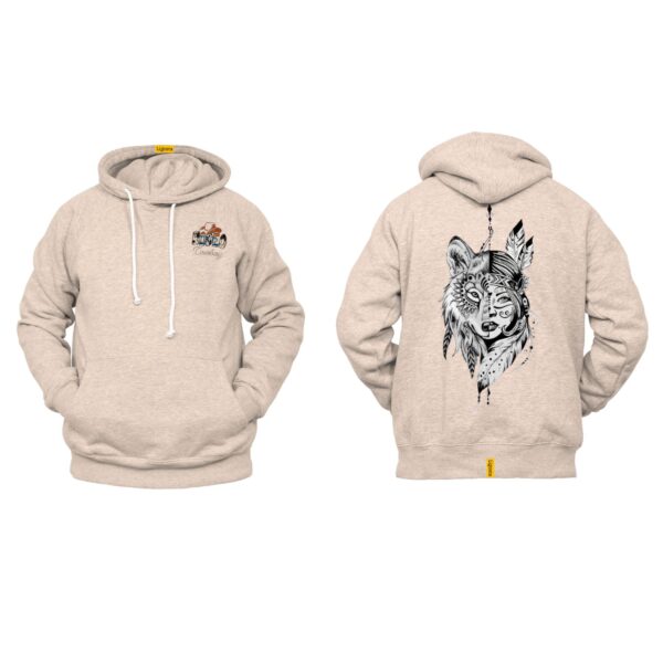 Ligosta Cowboy, Spirit Animal Collection Hoodie, Unisex Hoodie Featuring Tribal Wolf Warrior Art, Perfect For Bold And Wild Style Lovers 84 - Image 5
