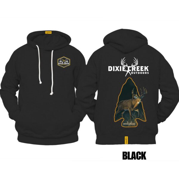 Ligosta Dixie Creek, Outdoor Wildlife Collection Hoodie, Unisex Hoodie Featuring Deer Arrowhead Design, Perfect For Hunting Enthusiasts 002