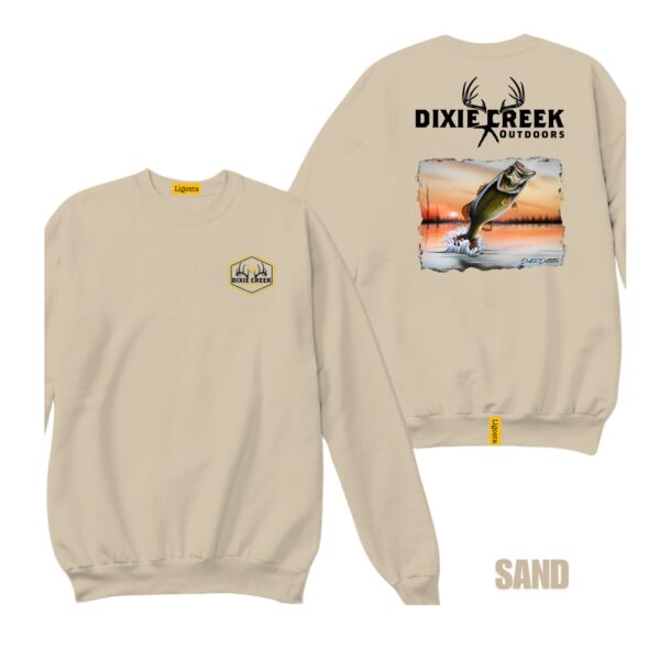 Ligosta Dixie Creek, Wildlife Collection Sweatshirt, Unisex Sweatshirt Featuring Bass Fishing Design, Perfect For Anglers 014 - Image 6