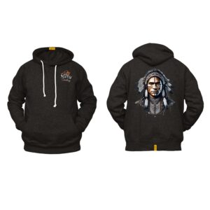 Ligosta Cowboy, Tribal Art Collection Hoodie, Unisex Hoodie Featuring Bold Native Warrior Design, Perfect For Urban Fashion Enthusiasts 062