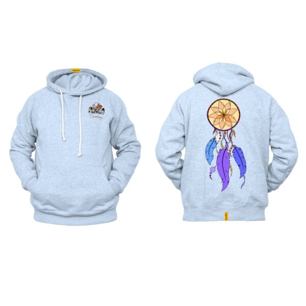 Ligosta Cowboy, Desert Sun Collection Hoodie, Unisex Hoodie With Vibrant Dreamcatcher Design Featuring Bold Purple Feathers 038 - Image 6
