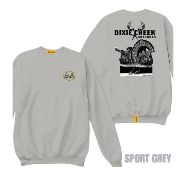 Ligosta Dixie Creek, Wildlife Collection Sweatshirt, Unisex Sweatshirt Featuring Strutting Turkey Design, Perfect For Turkey Hunters 025 - Image 5