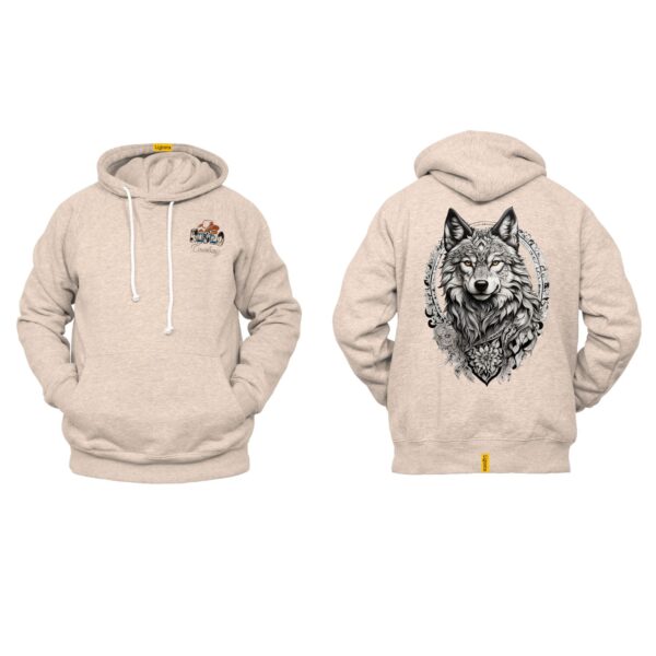 Ligosta Cowboy, Wild Spirit Collection Hoodie, Unisex Hoodie Featuring Wolf and Floral Frame, Perfect For Free Spirits And Nature Lovers 87 - Image 5