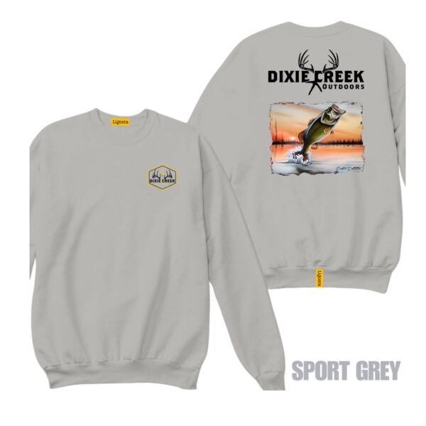 Ligosta Dixie Creek, Wildlife Collection Sweatshirt, Unisex Sweatshirt Featuring Bass Fishing Design, Perfect For Anglers 014 - Image 5