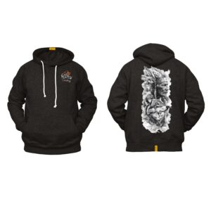 Ligosta Cowboy, Heritage Collection Hoodie, Unisex Hoodie Featuring Chief With Loyal Wolf 2 Design, Perfect For History Lovers 093