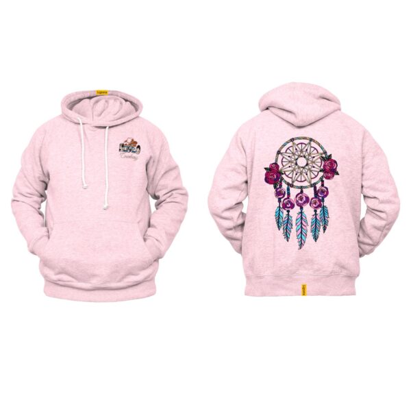 Ligosta Cowboy, Rose Dreamcatcher Collection Hoodie, Unisex Hoodie With Floral Dreamcatcher Design, Perfect For Boho Lovers 017 - Image 4