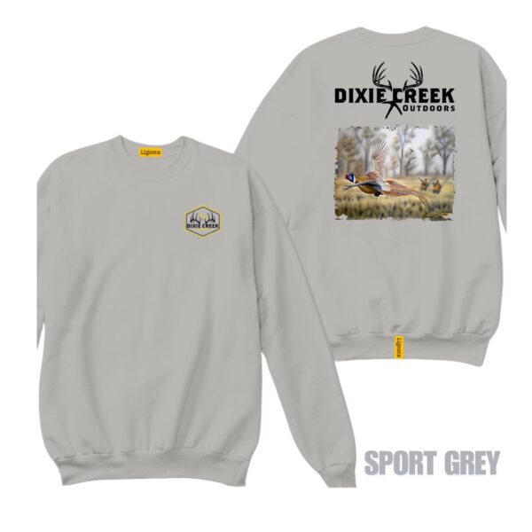 Ligosta Dixie Creek, Wildlife Collection Sweatshirt, Unisex Sweatshirt Featuring Flying Pheasant Design, Perfect For Upland Hunters 024 - Image 5