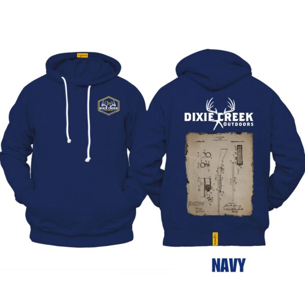 Ligosta Dixie Creek, Wildlife Collection Hoodie, Unisex Hoodie Featuring Vintage Rifle Patent, Perfect For Gun Enthusiasts 020 - Image 2
