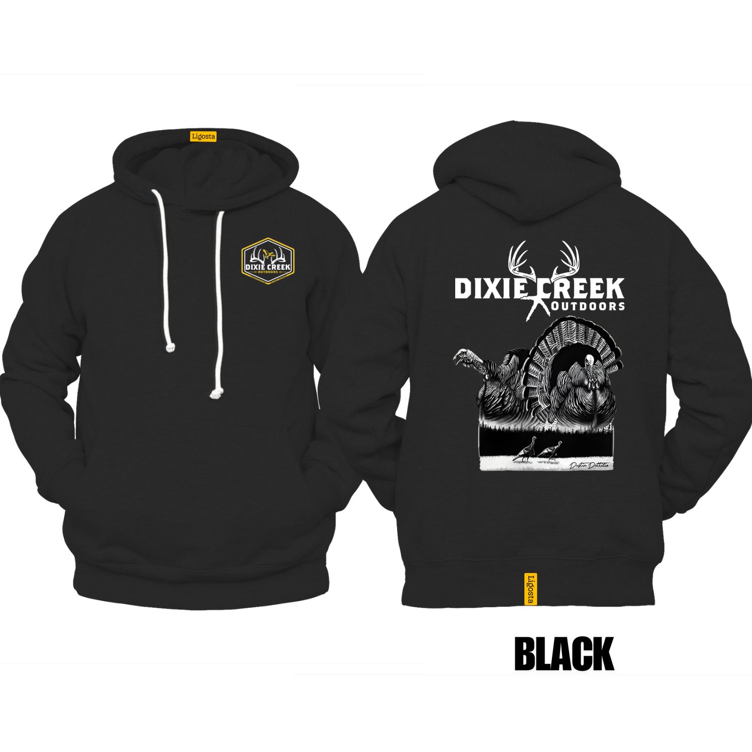 Ligosta Dixie Creek, Wildlife Collection Hoodie, Unisex Hoodie Featuring Strutting Turkey Design, Perfect For Turkey Hunters 025